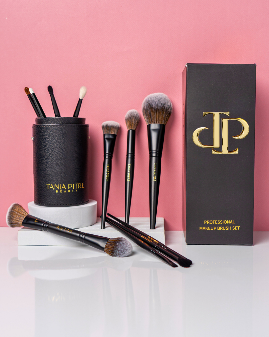 Set Brochas Maquillaje Get The Look con Estuche